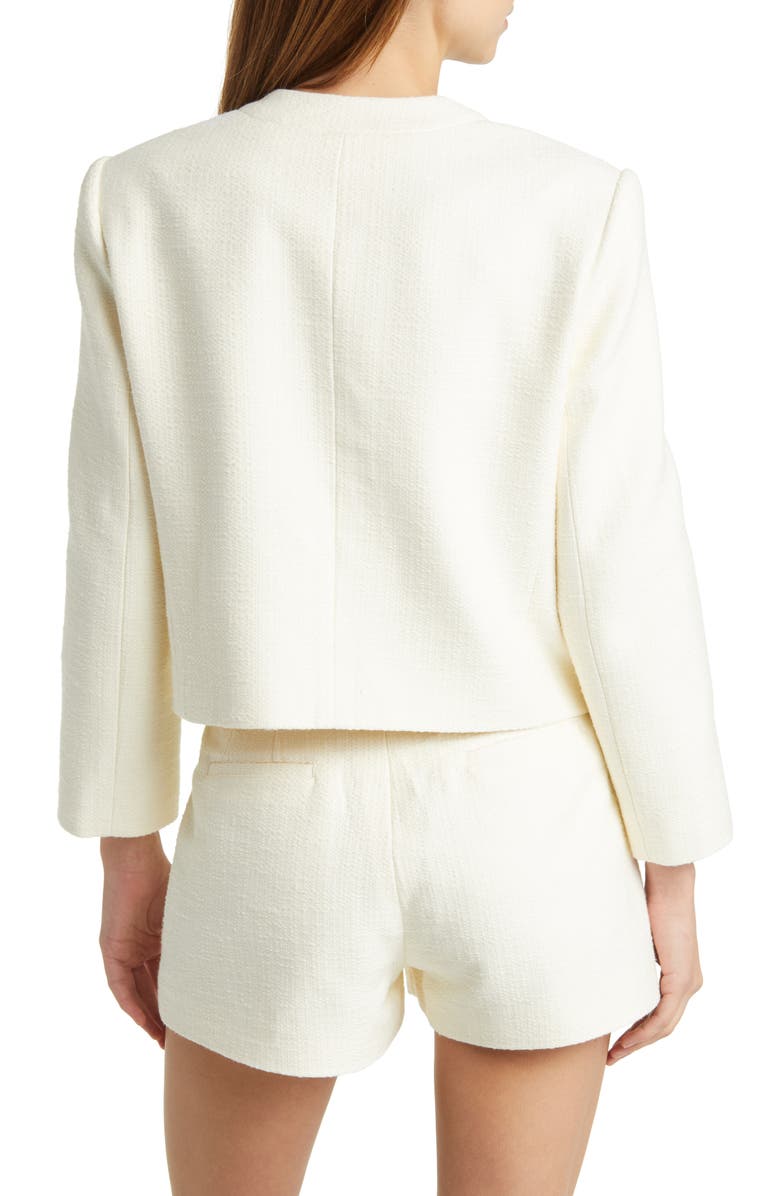 FRAME Collarless Jacket, Alternate, color, Cream
