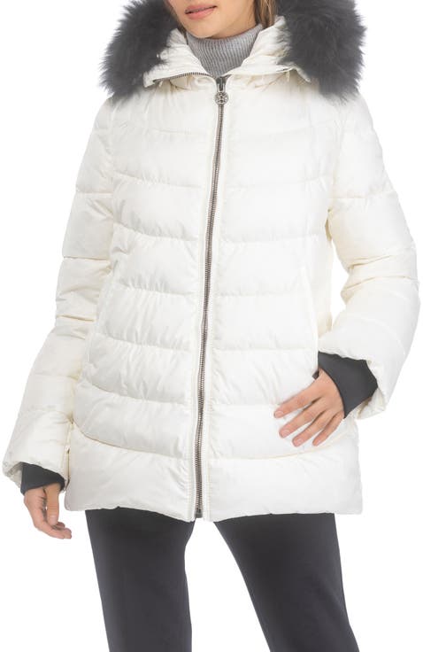 Apres-Ski Mid Jacket With Detachable Genuine Shearling Hood Trim