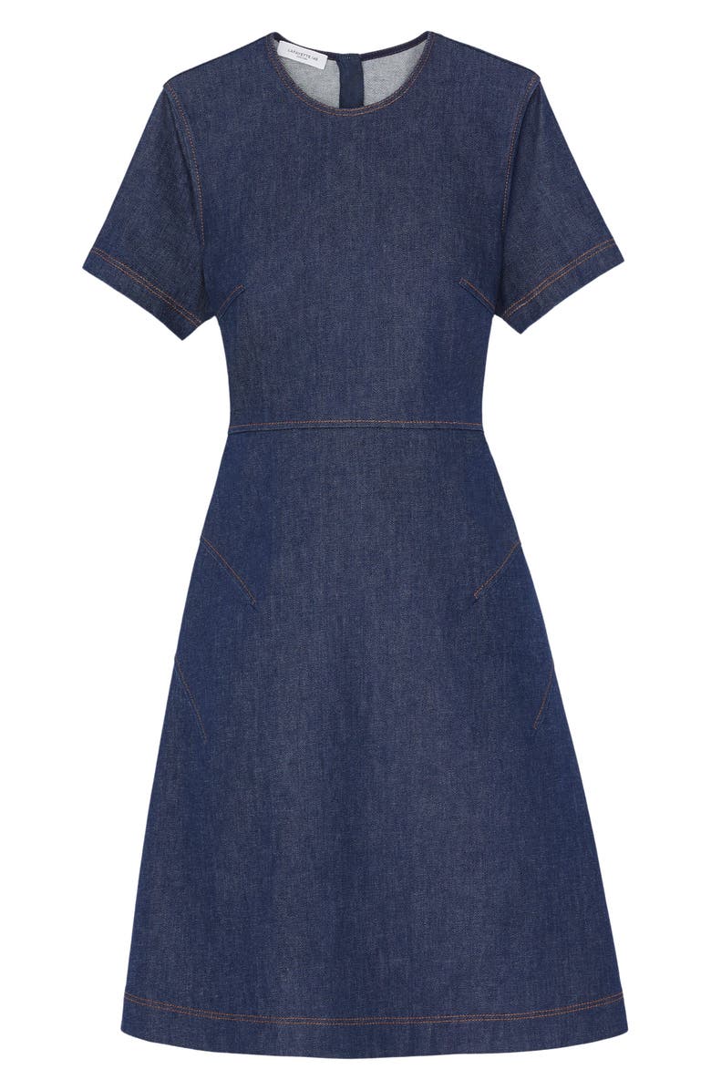 Lafayette 148 New York Stretch Denim Dress, Alternate, color, 