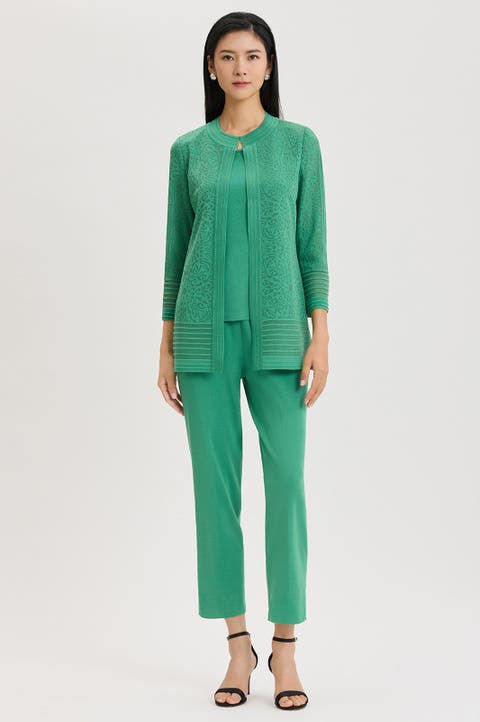 Heritage Burnout Medallion Knit Jacket