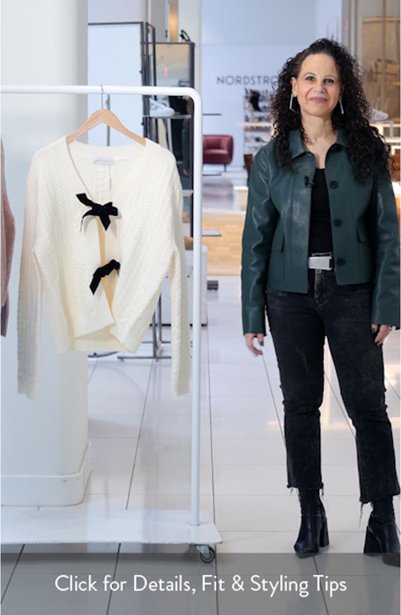 Bree Velvet Bow Cardigan, sales video thumbnail