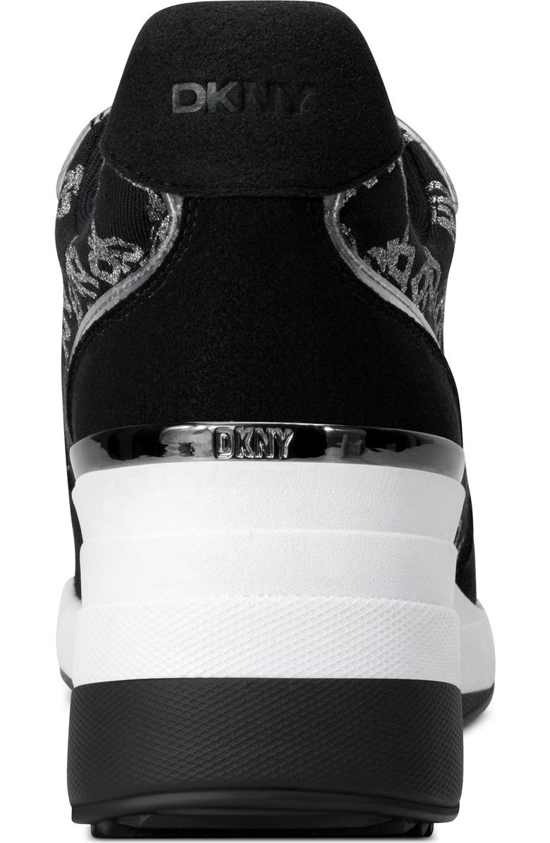 DKNY Kamay Wedge Sneaker, Alternate, color, Black Nickel