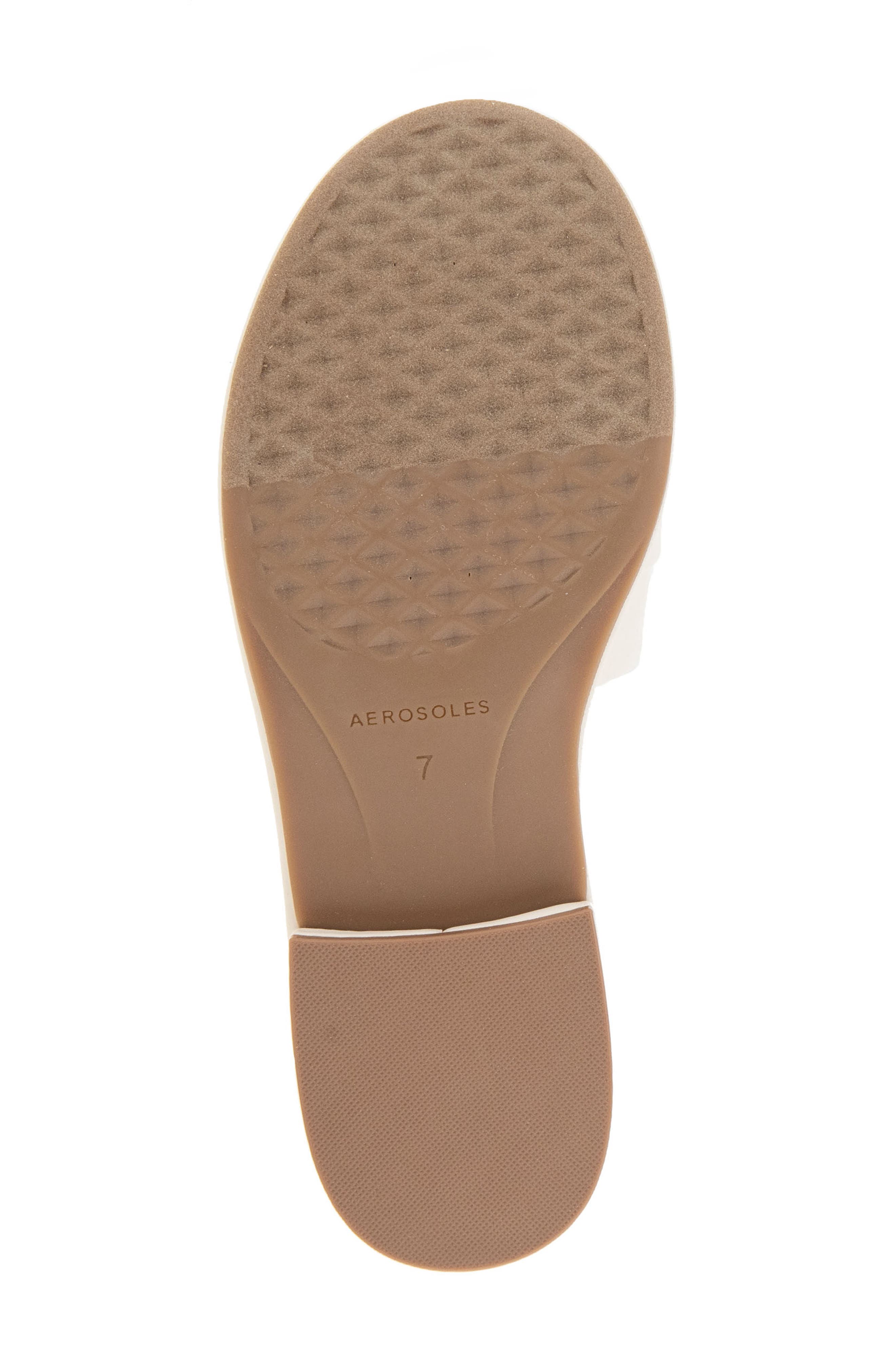 Aerosoles Big Charm Link Slide Sandal, Alternate, color, Eggnog Faux Leather