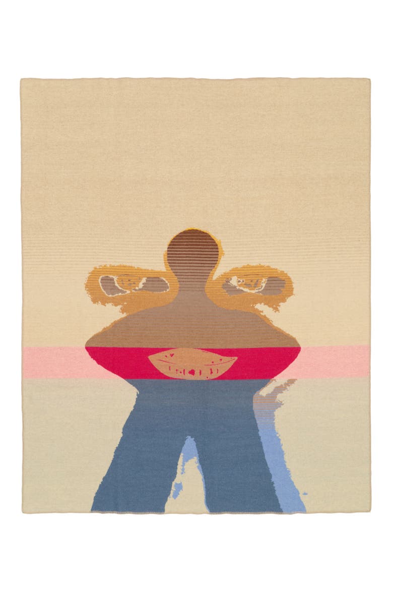 x Andre Walker Limited Edition Wool Throw Blanket, Alternate, color, VOICE OF THE BODY