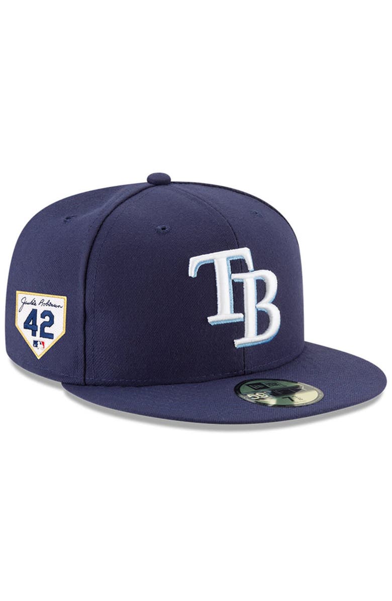New Era Men's New Era Navy Tampa Bay Rays 2024 Jackie Robinson Day 59FIFTY Fitted Hat, Main, color, 