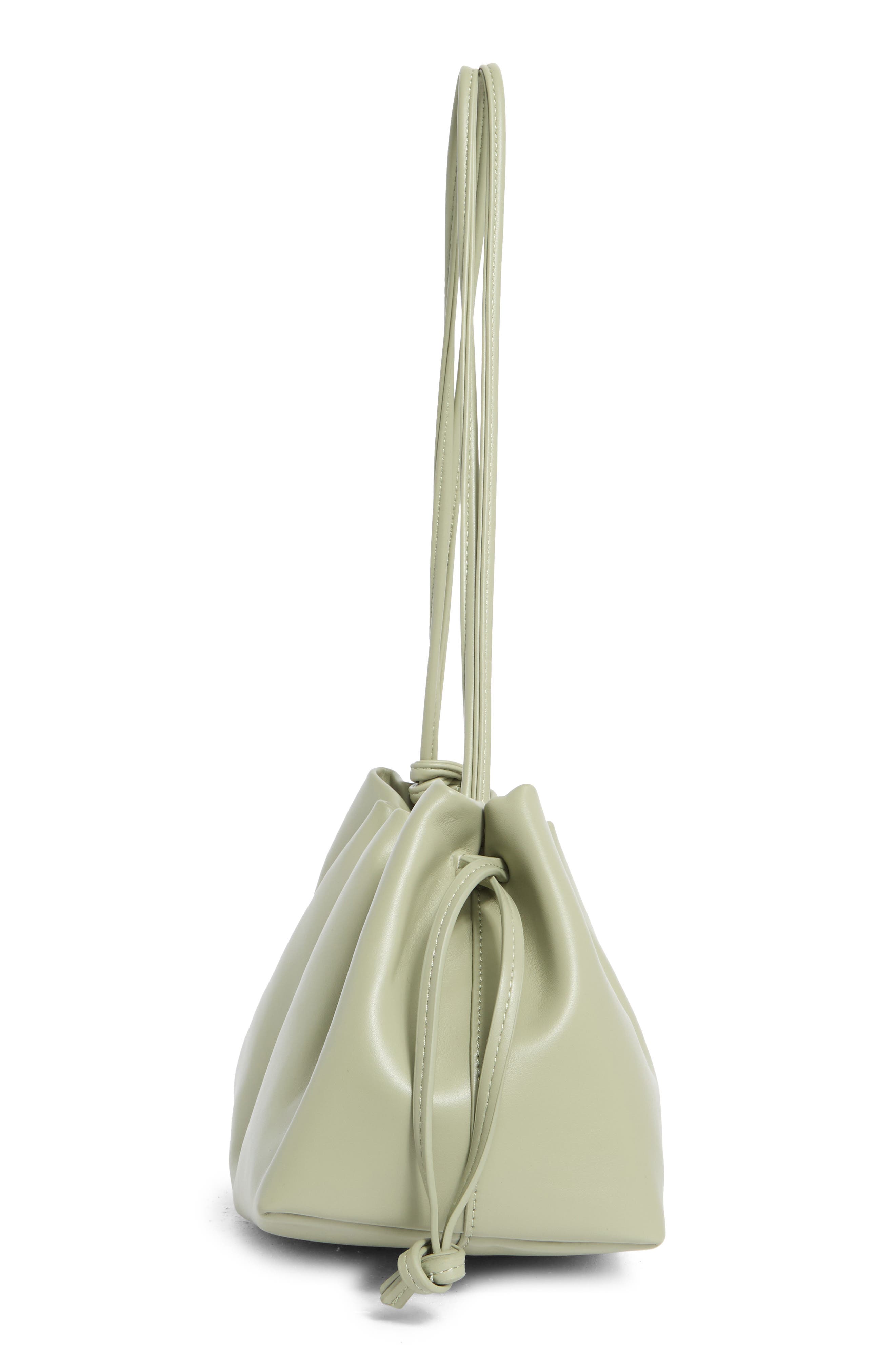Faux Leather Shoulder Bag, Alternate, color, SAGE