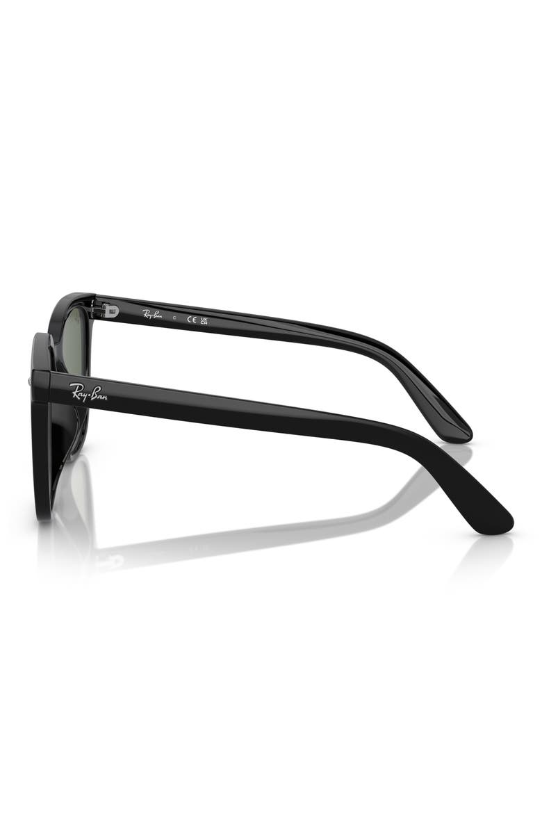 55mm Square Sunglasses, Alternate, color, BLACK