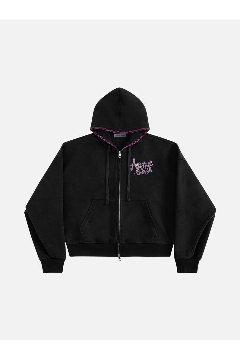 Boxy Spider Cherry Hoodie, Alternate, color, Black