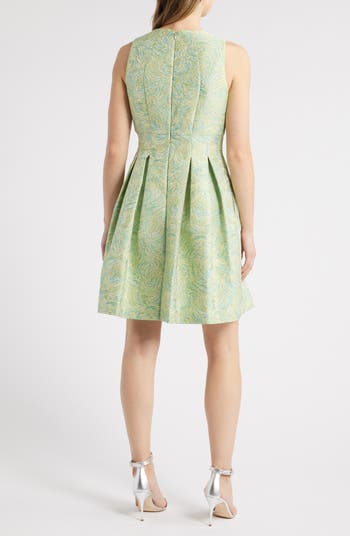 Jacquard Fit & Flare Dress
