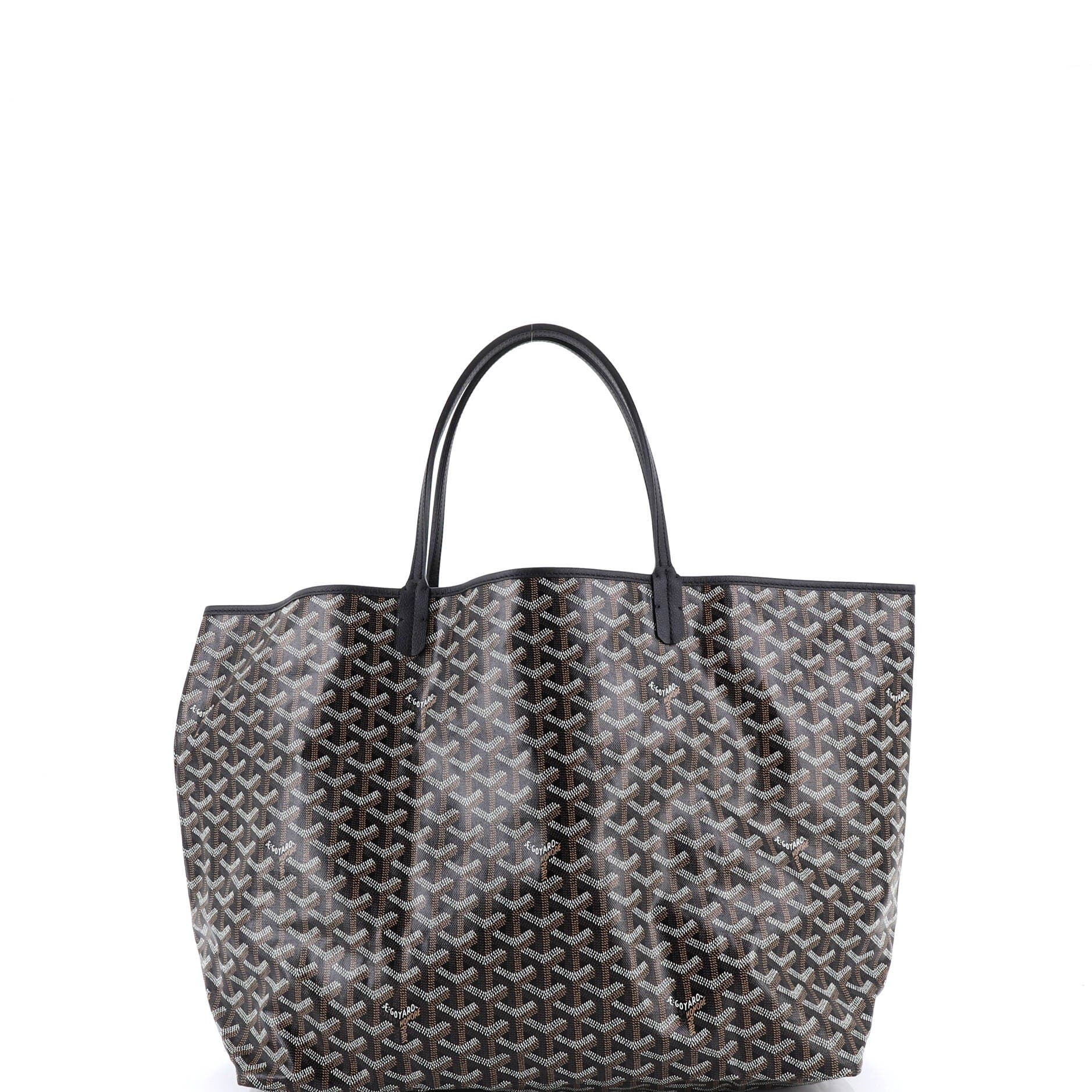 Pre-Owned Goyard Saint Louis Tote Coated Canvas GM, Alternate, color, Black