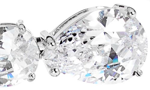 NORDSTROM NORDSTROM PEAR CUBIC ZIRCONIA HINGED BYPASS BRACELET 