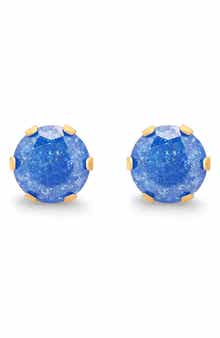 18k Gold Plated Stainless Steel Cubic Zirconia Stud Earrings