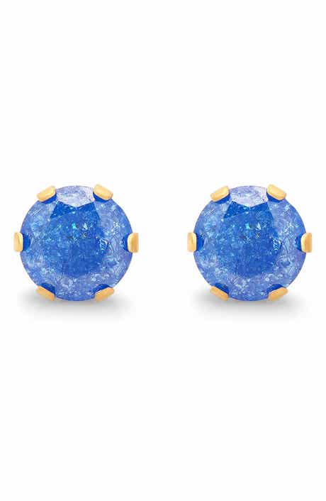 18k Gold Plated Stainless Steel Cubic Zirconia Stud Earrings