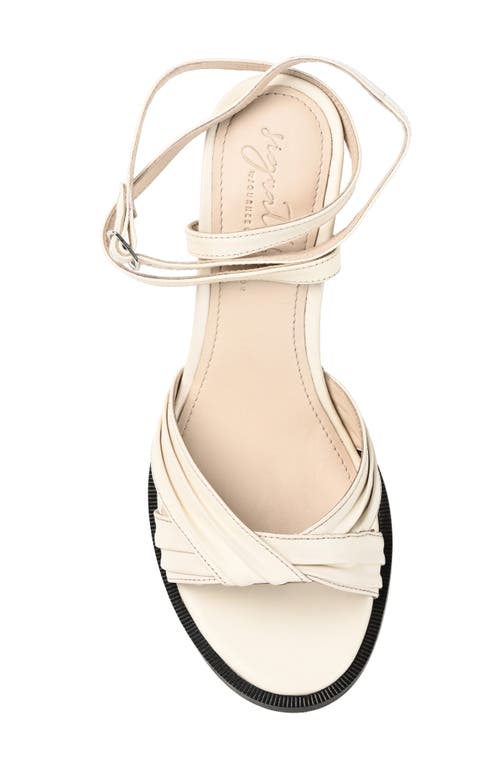 Journee Collection Freeda Ankle Strap Sandal In Ivory