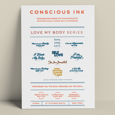 Conscious Ink Love My Body Variety 10-Pack in White 