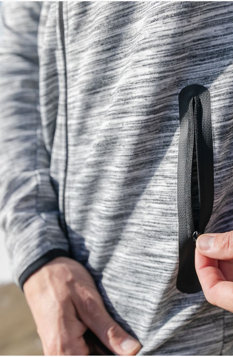 Everyday California Palisade Zip Up Jacket, Alternate, color, White Fleck