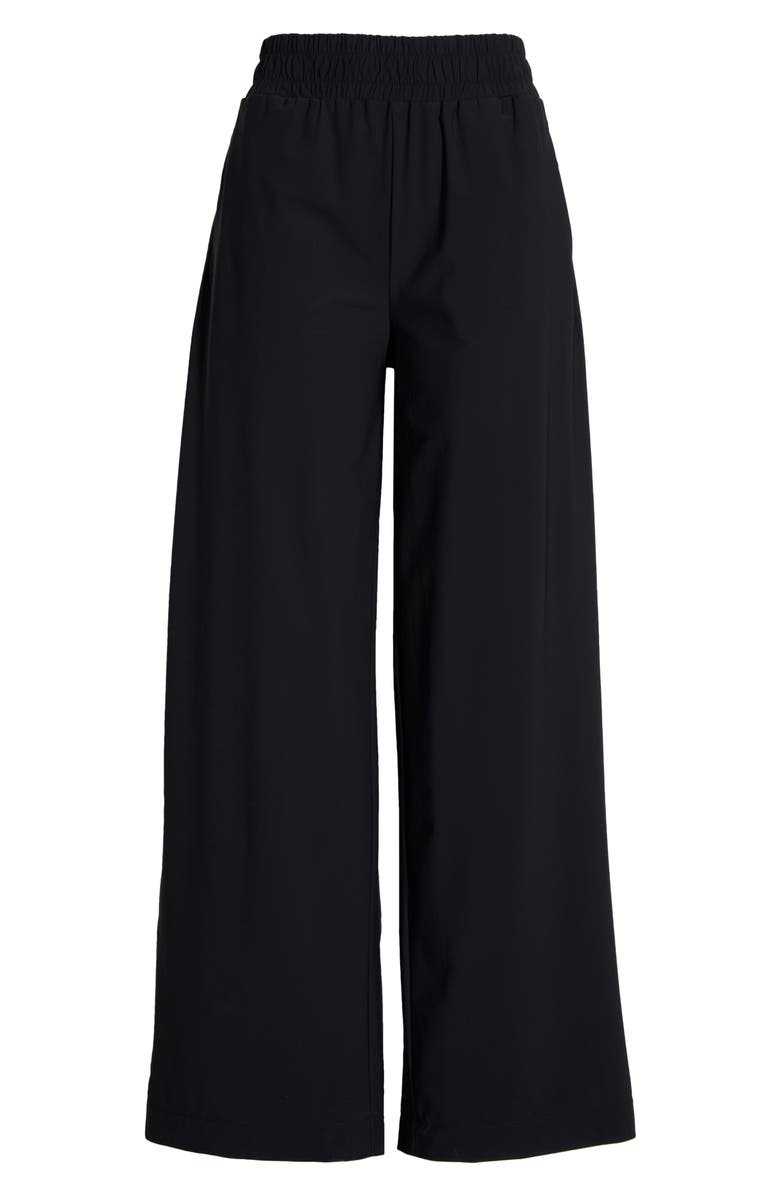 Zella Transit Wide Leg Pants, Alternate, color, Black