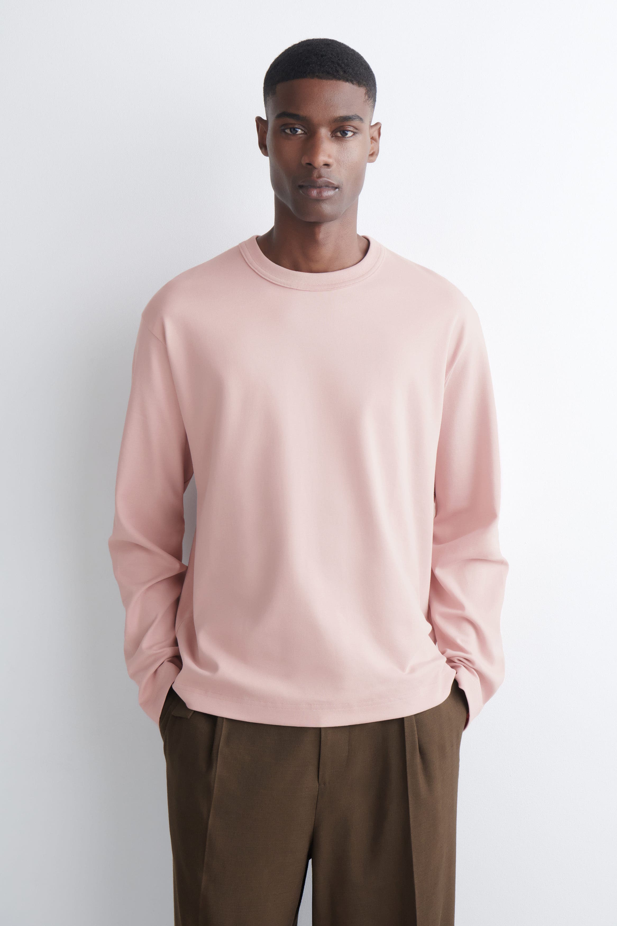 Relaxed Jersey Interlock Long-Sleeved T-Shirt - image 5