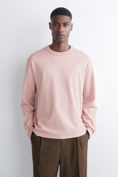Relaxed Jersey Interlock Long-Sleeved T-Shirt