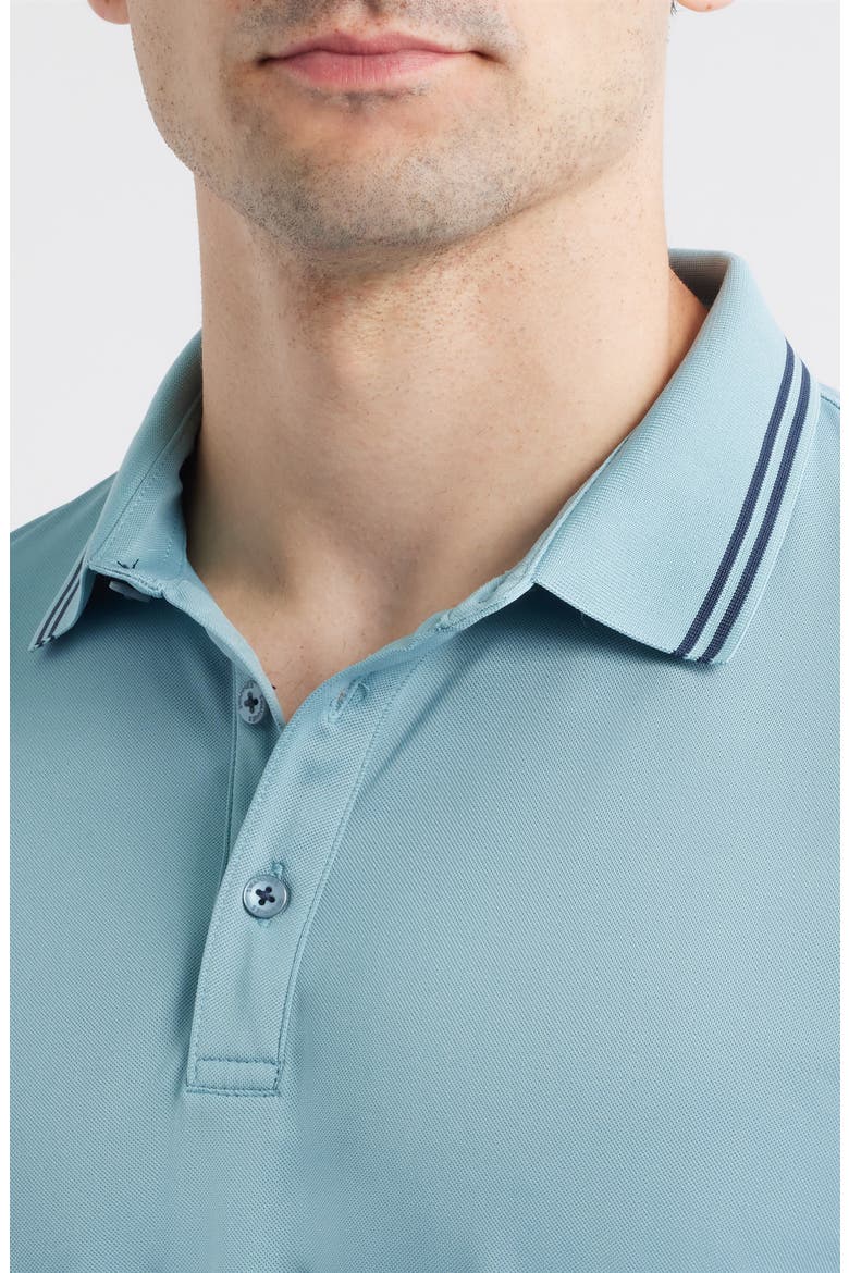 Thatcher Tipped Performance Polo, Alternate, color, SLATE