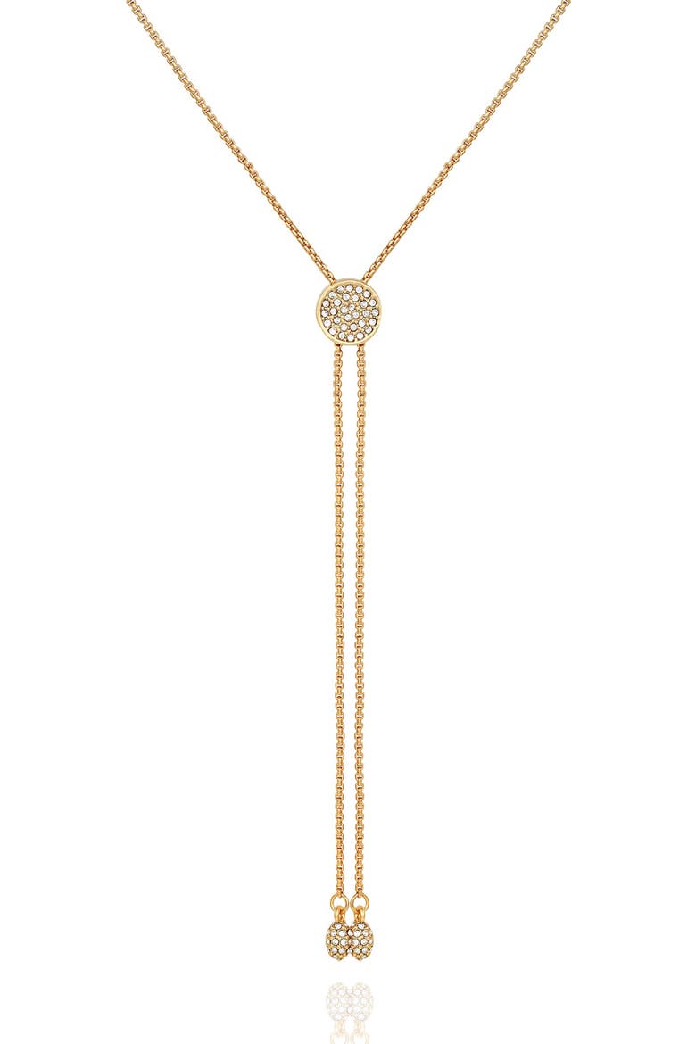 Slider Necklace, Main, color, GOLD/ CRYSTAL