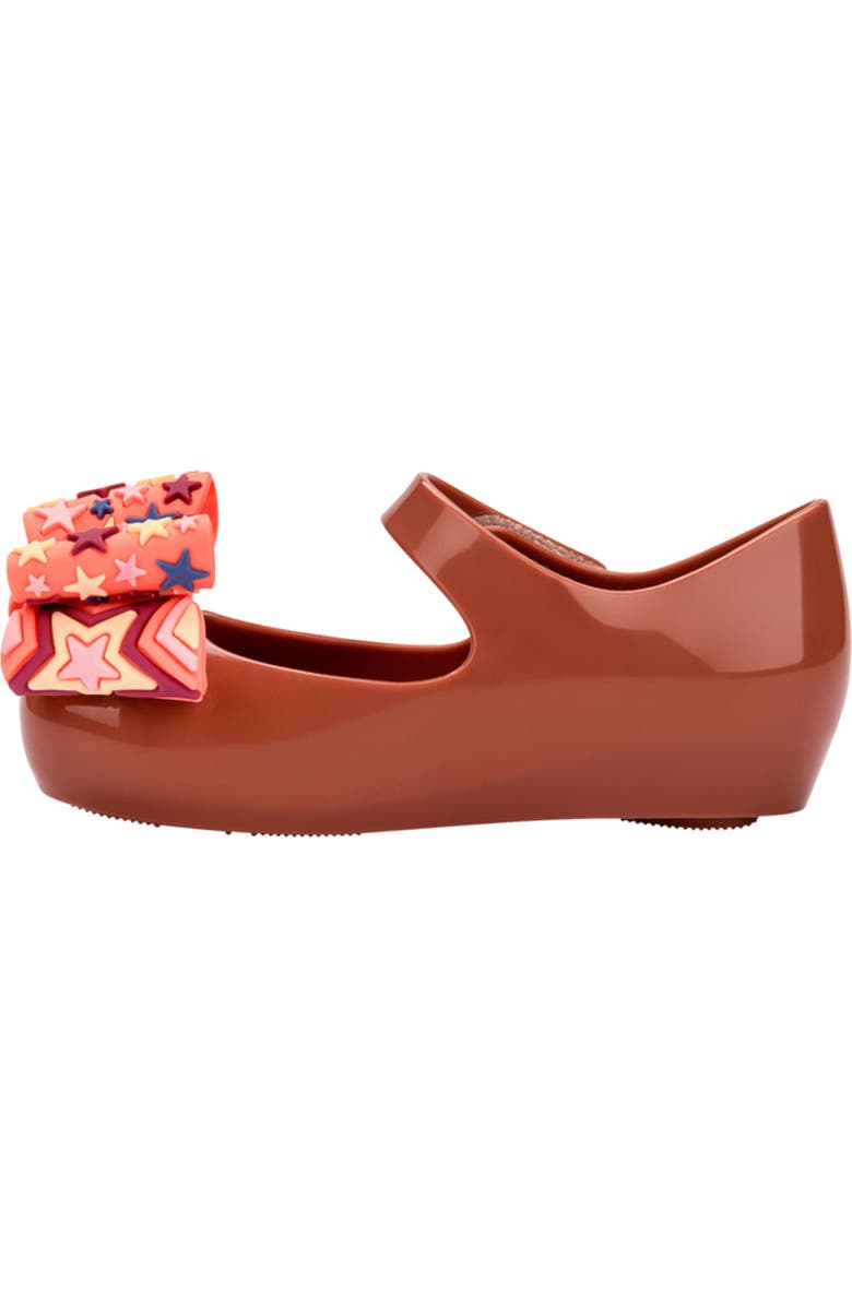Mini Melissa Kids' Ultragirl Wonderland Mary Jane Flat, Alternate, color, Brown/ Orange