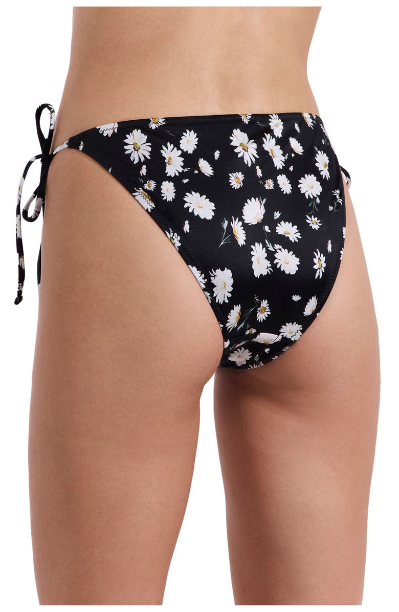 Luma Gottex Marguerite Side Tie Bikini Bottom, Alternate, color, Black-White-Yellow