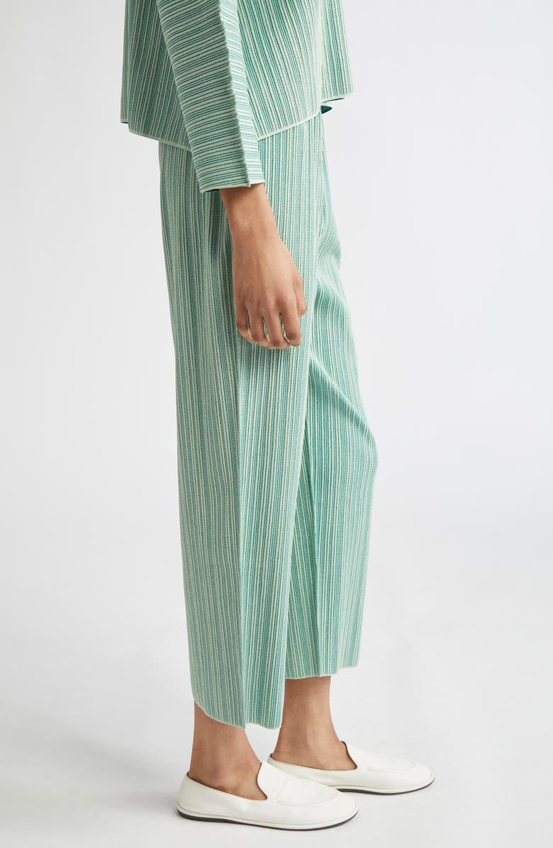 Pleats Please Issey Miyake A-POC Crop Pants, Alternate, color, Apple Green