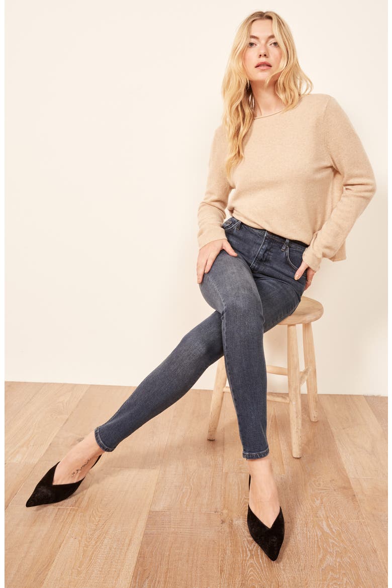 High & Skinny Jeans, Alternate, color, HAVANA