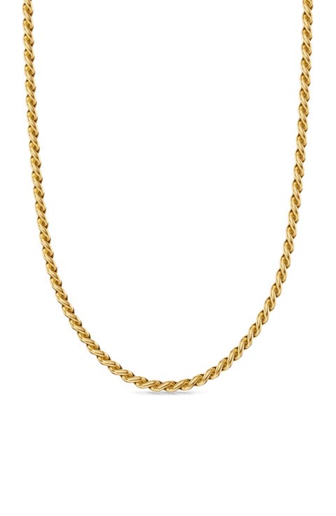 Men's Sculpted Cable 18k Gold Chain Necklace
