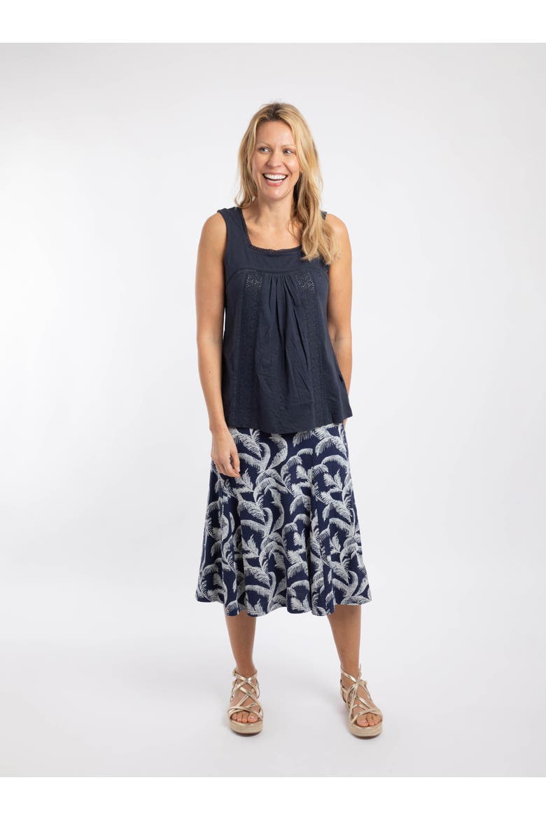 Chelle Square Neck Jersey Vest, Alternate, color, Navy