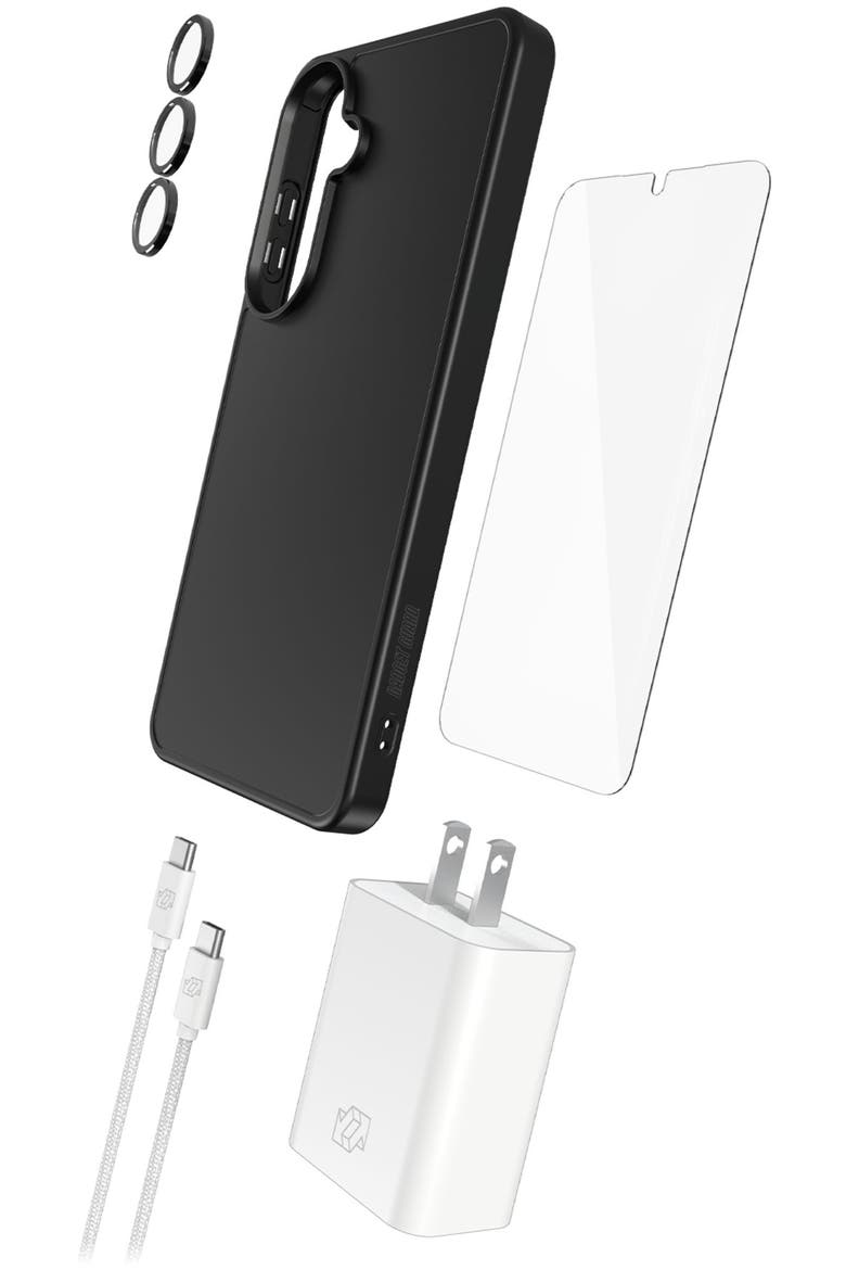 5 in 1 Bundle (includes Case /  Camera Lens Protector /  Glass Screen Protector /  30W Charging Block /  1.8m Cable) for Samsung Galaxy S26 Plus, Main, color, Black