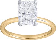 LuvMyJewelry Nisrine 14K Yellow Gold Cushion Cut Lab Grown Diamond Solitaire Engagement Ring - 2.25 Ct