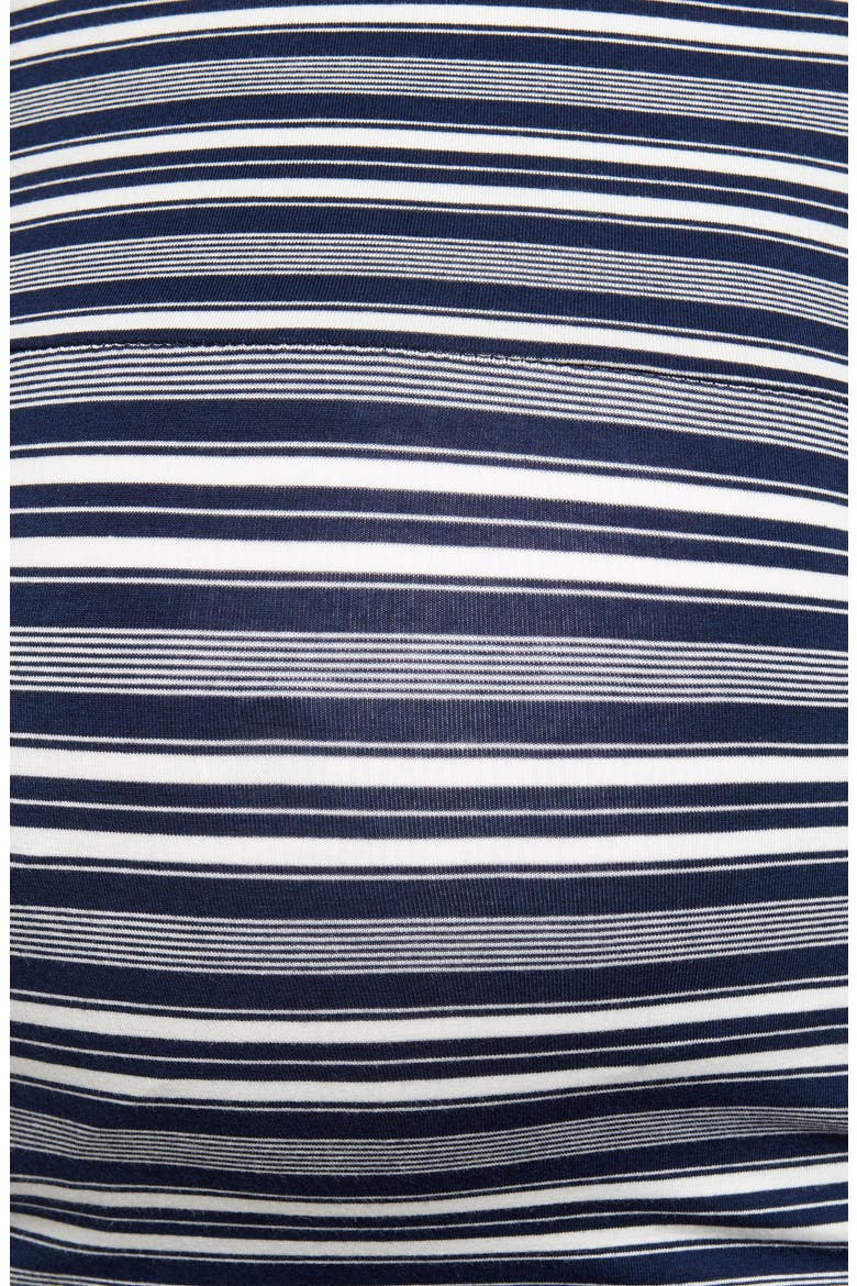 Over the Belly Ruched Maternity Skirt, Alternate, color, NAVY STRIPES