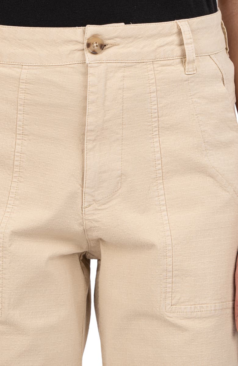 KUT from the Kloth Ashton High Waist Crop Wide Leg Barrel Ripstop Pants, Alternate, color,