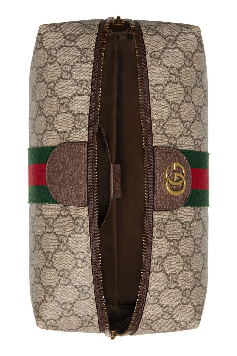 GG Supreme Canvas Dopp Kit, Alternate, color, BEIGE/ACERO