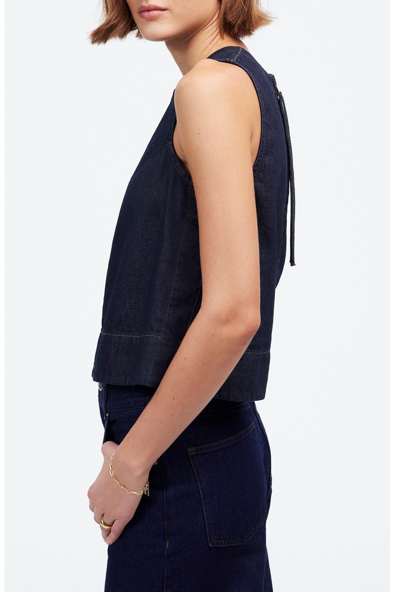 Boxy Denim Shell, Alternate, color, ESSEX WASH
