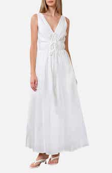 MOON RIVER Sleeveless Pleated Sundress