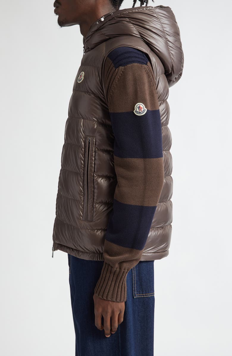 Moncler Barant Hooded Down Vest, Alternate, color, 