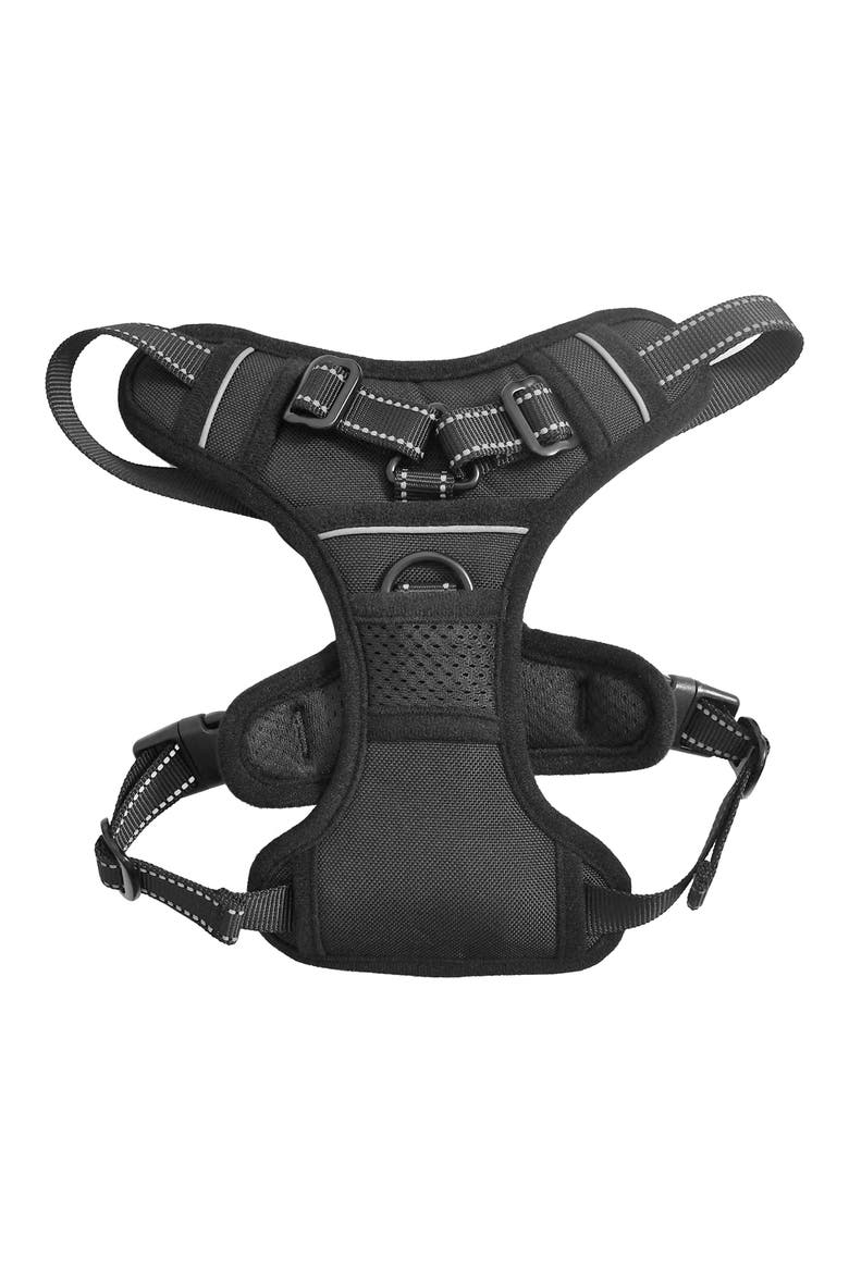 GooPaws Adjustable Padded Dog Harness, Alternate, color, BLACK