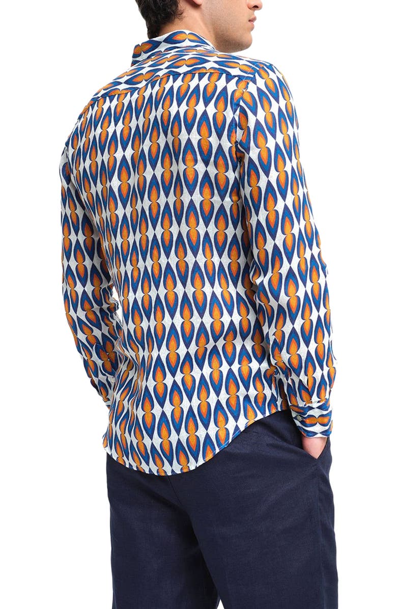 Peninsula Swimwear Levante Linen Shirt, Alternate, color, Multicolor