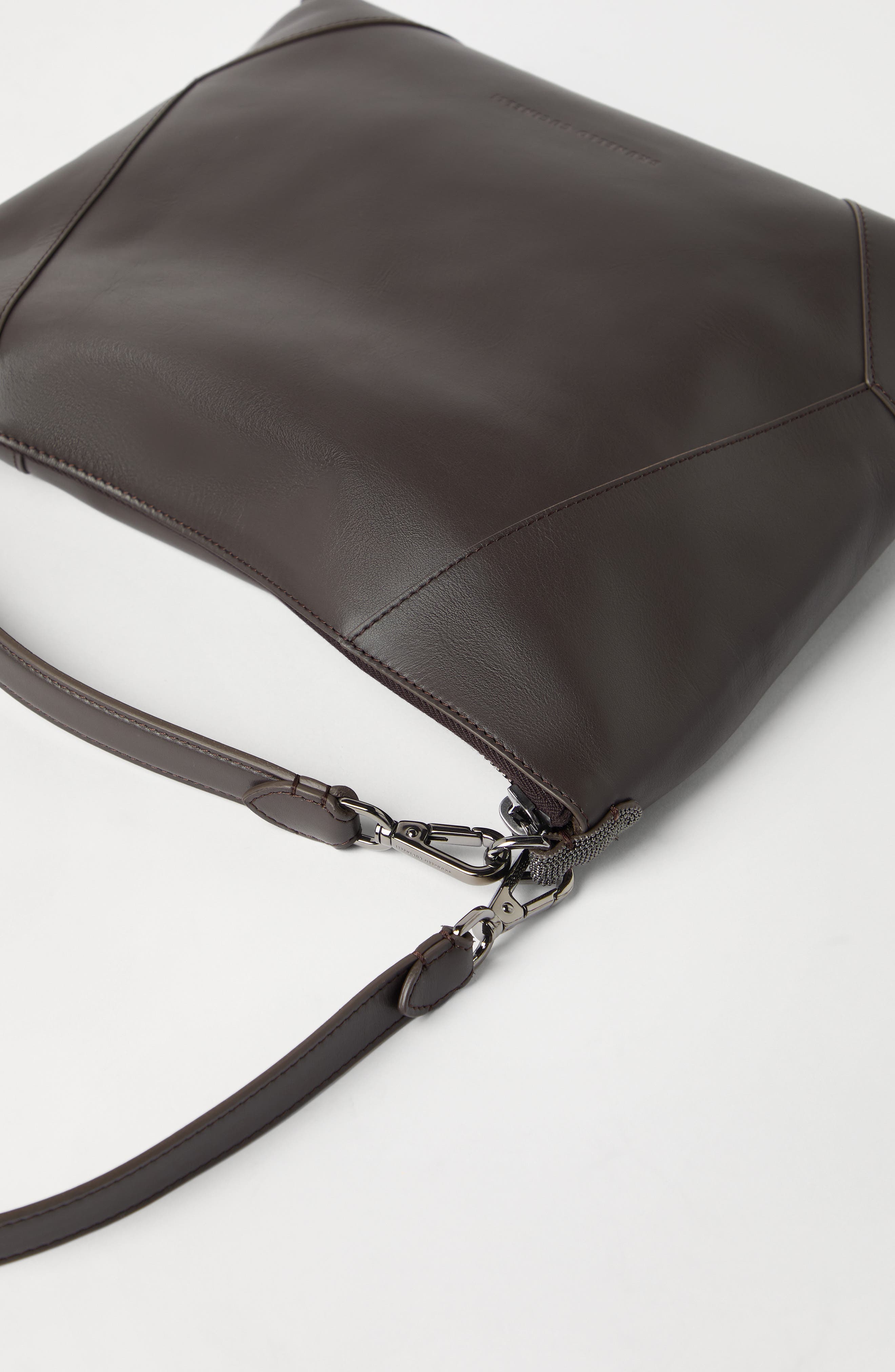 Brunello Cucinelli BC Duo hobo bag, Alternate, color, Rust Brown