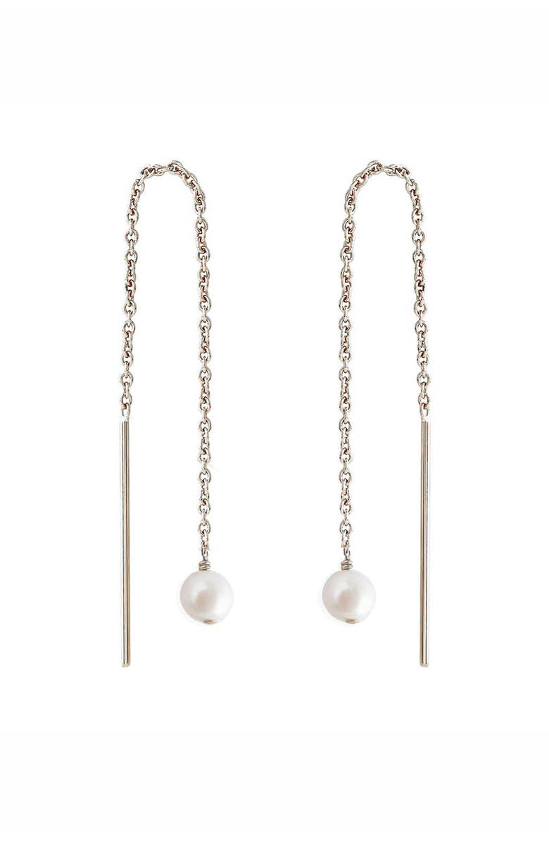 Astor & Orion Paloma Pearl Threaders, Main, color, Silver
