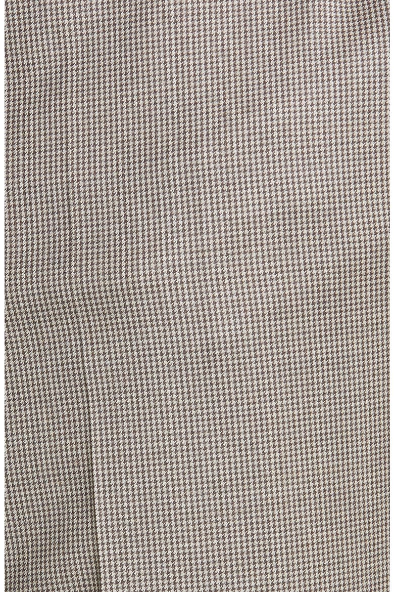 Milano Mini Houndstooth Stretch Wool Dress Pants, Alternate, color, TAN