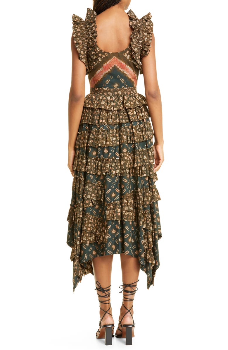 Ulla Johnson Nia Ruffle Midi Dress, Alternate, color,
