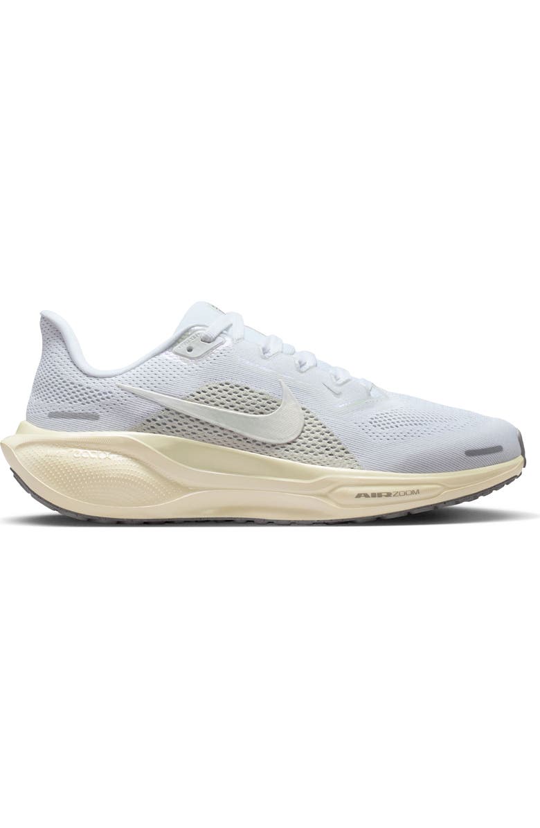 Nike Air Zoom Pegasus 41 Running Shoe, Alternate, color, White/White