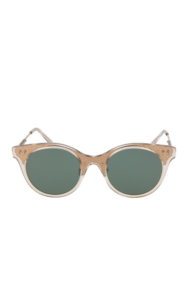 Bottega Veneta 50mm Round Sunglasses, Main, color,