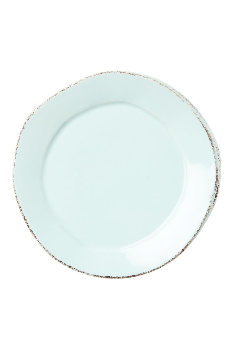 Lastra Stoneware Salad Plate, Main, color, AQUA