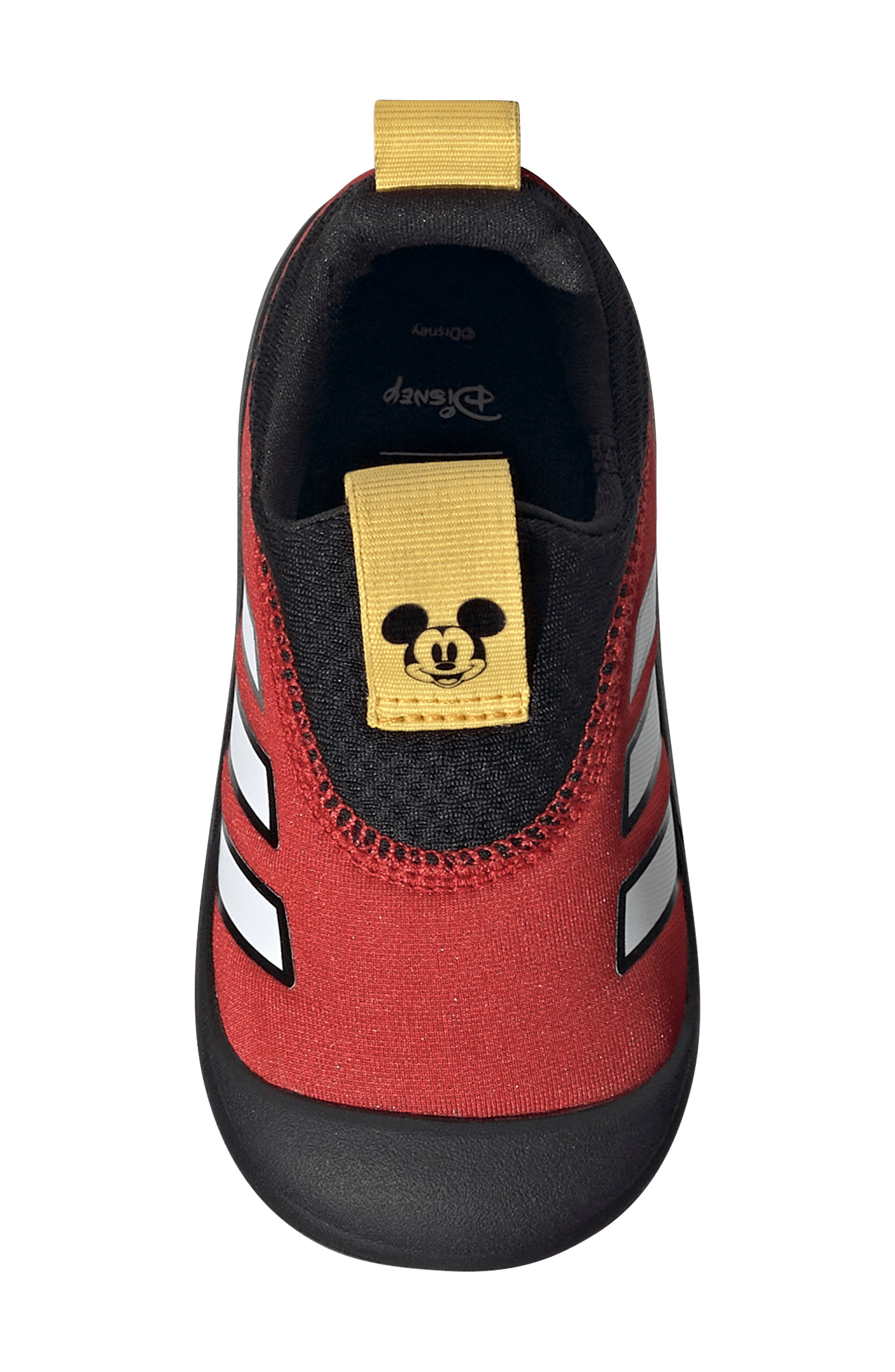 adidas x Disney<sup>®</sup> Kids' Mickey Mouse Monofit Sneaker, Alternate, color, Collegiate Red/ White/ Black