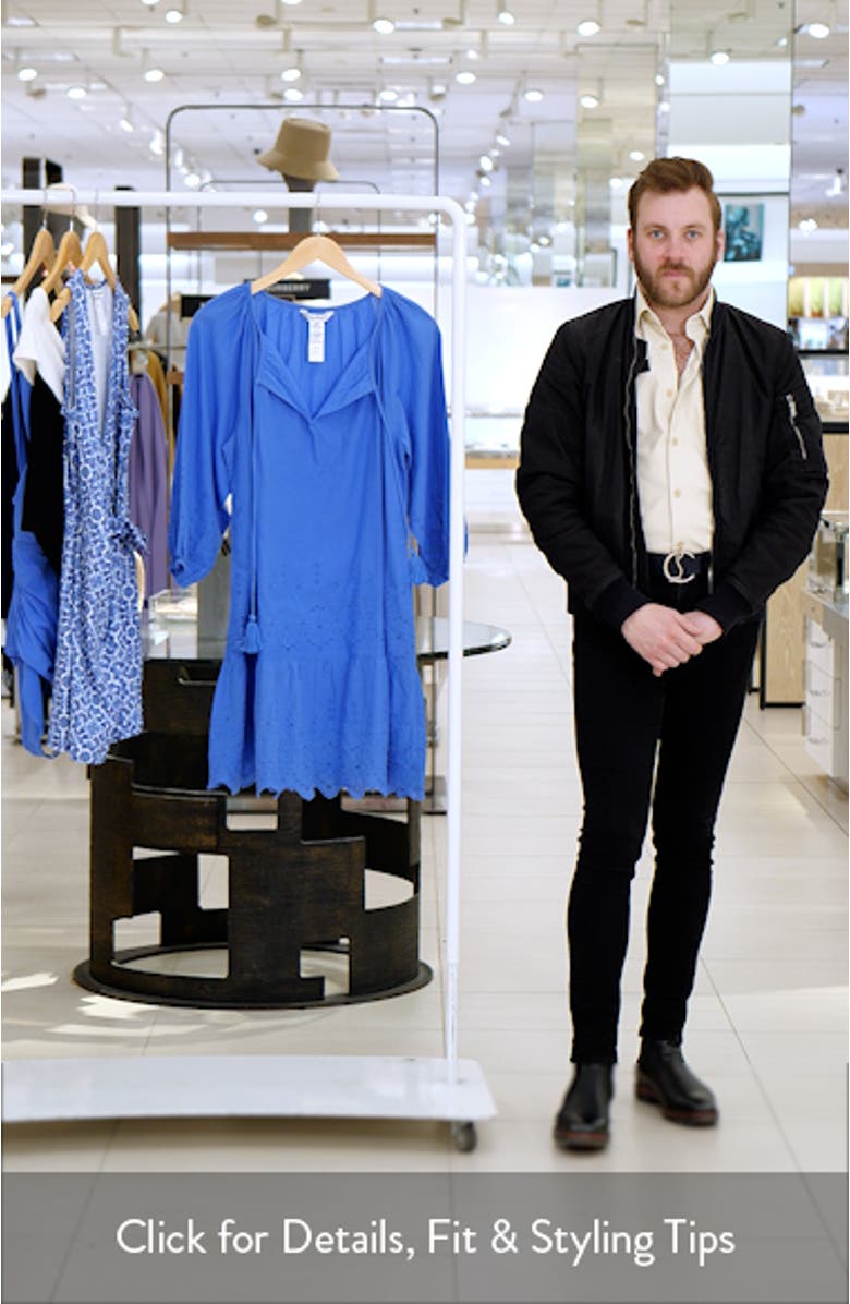 Eyelet Cove Embroidered Organic Cotton Cover-Up Dress, sales video thumbnail